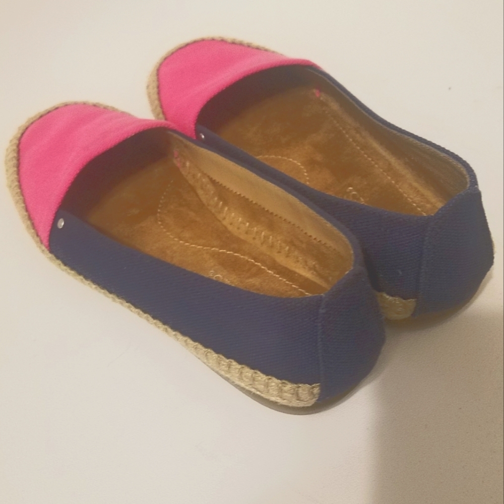 Aerosoles Pink and Navy Espadrilles Size 7 1/2
